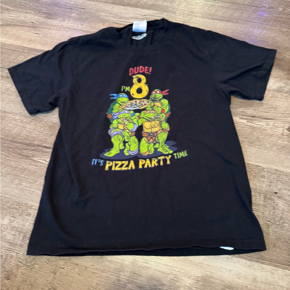Nickelodeon Ninja Turtles 8th Birthday Shirt.